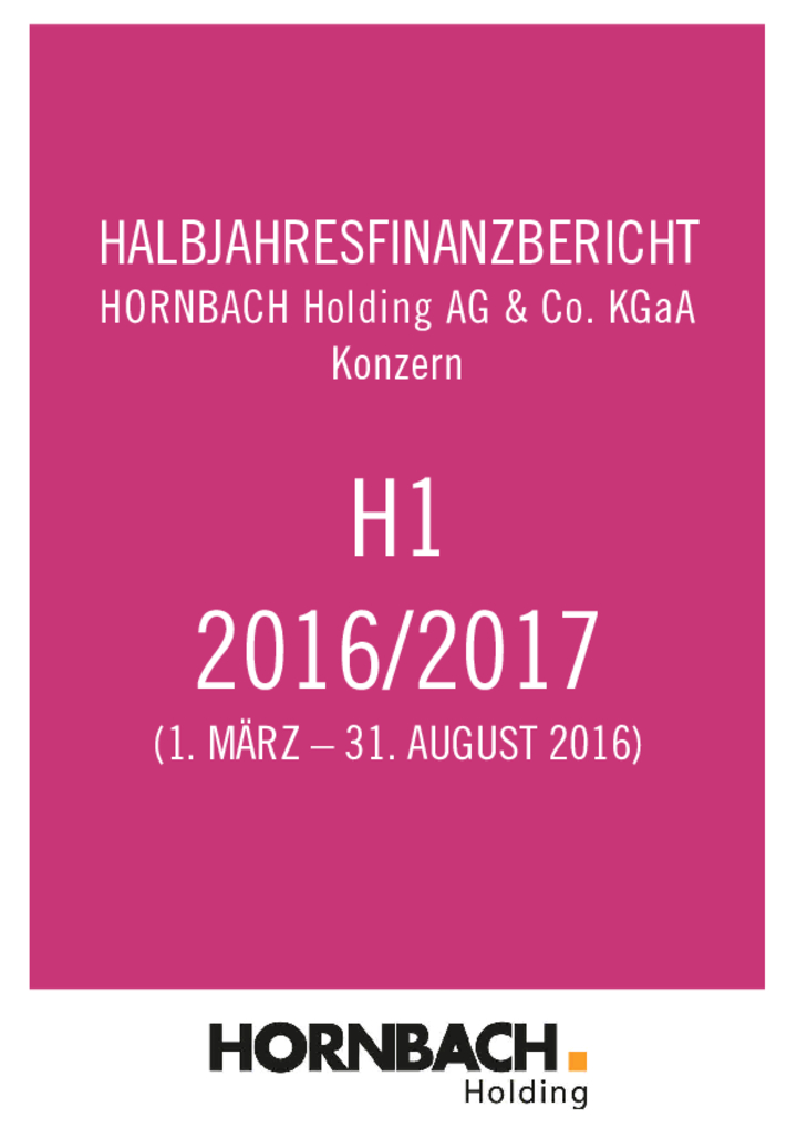 Halbjahresfinanzbericht 2016/2017