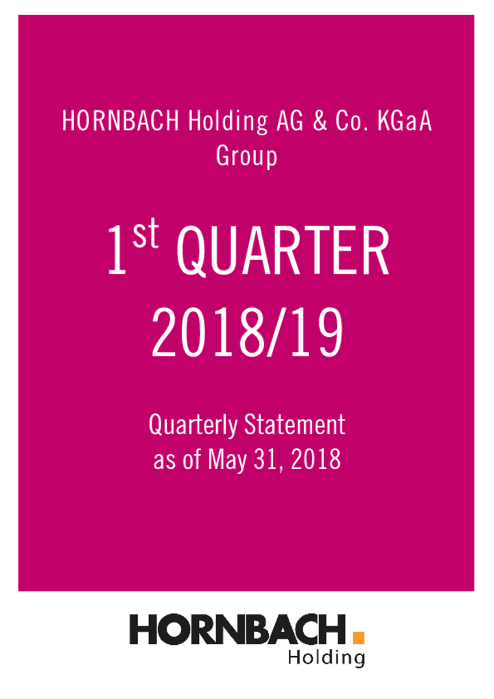 Q1 statement / Q1 financial report 2018/2019
