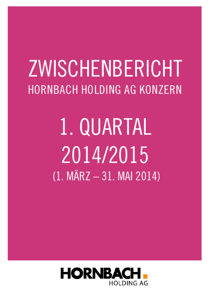 Q1-Bericht 2014/2015