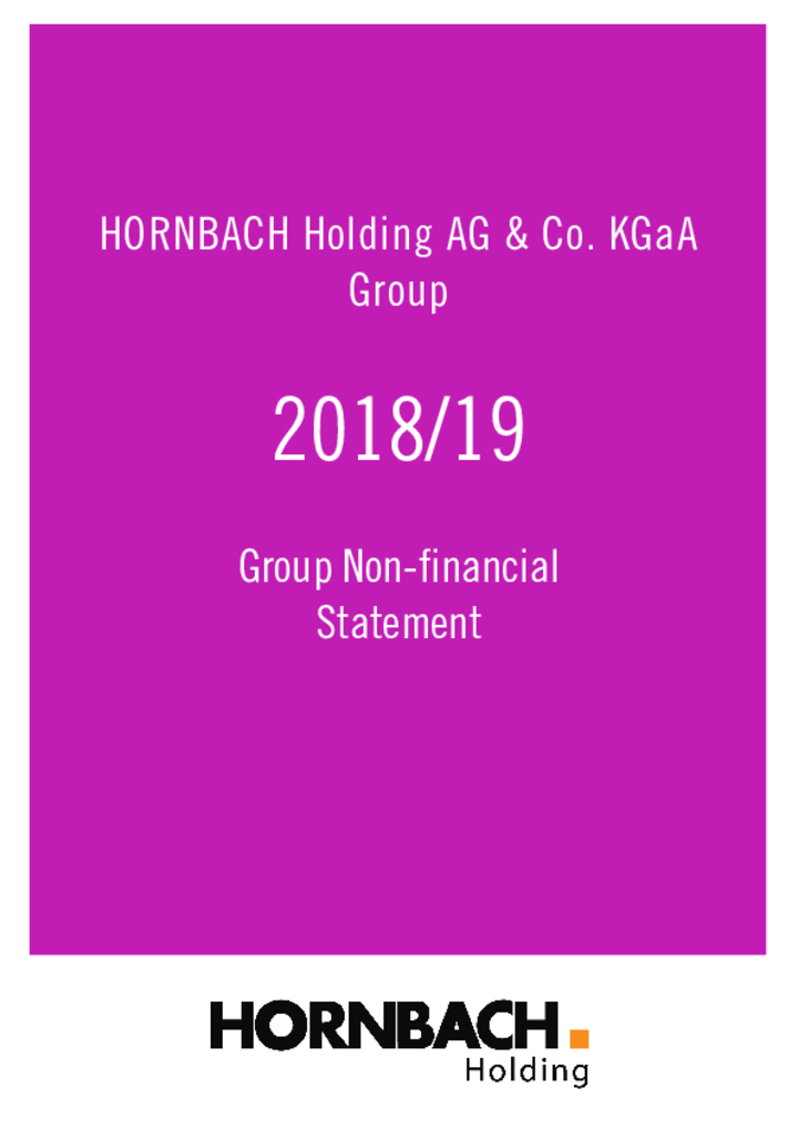 Non-Financial Group Report 2018/19