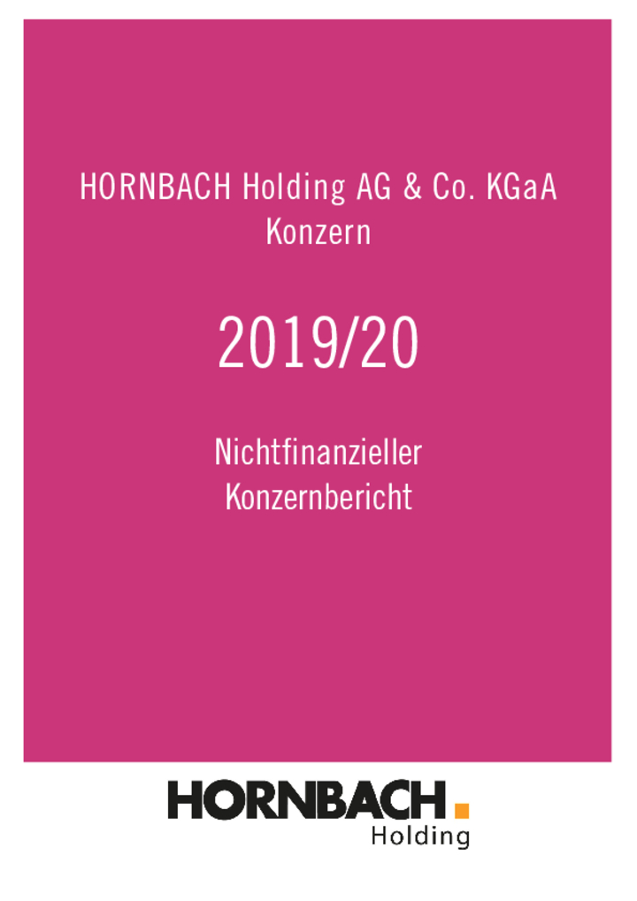 Nichtfinanzieller Konzernbericht 2019/20