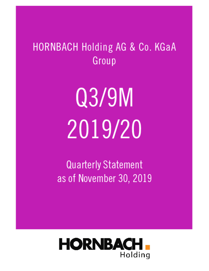 Q3 statement / Q3 financial report 2019/2020