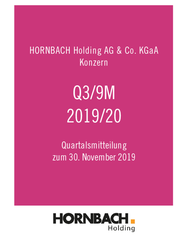 Q3 Mitteilung / Q3 Finanzbericht 2019/2020