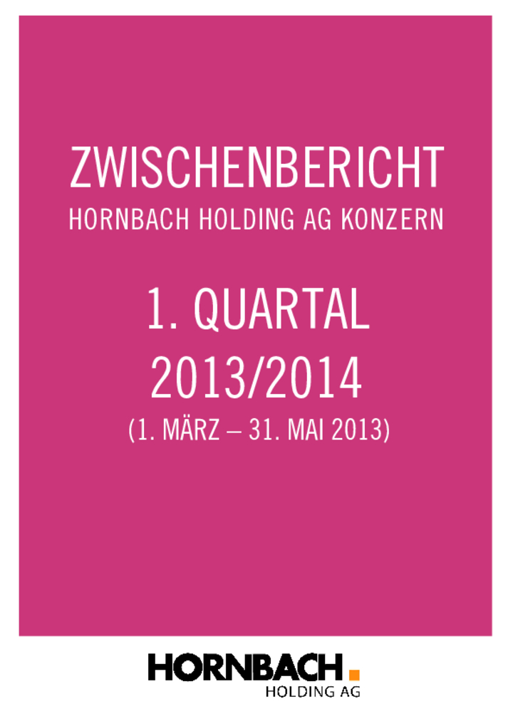 Q1-Bericht 2013/2014