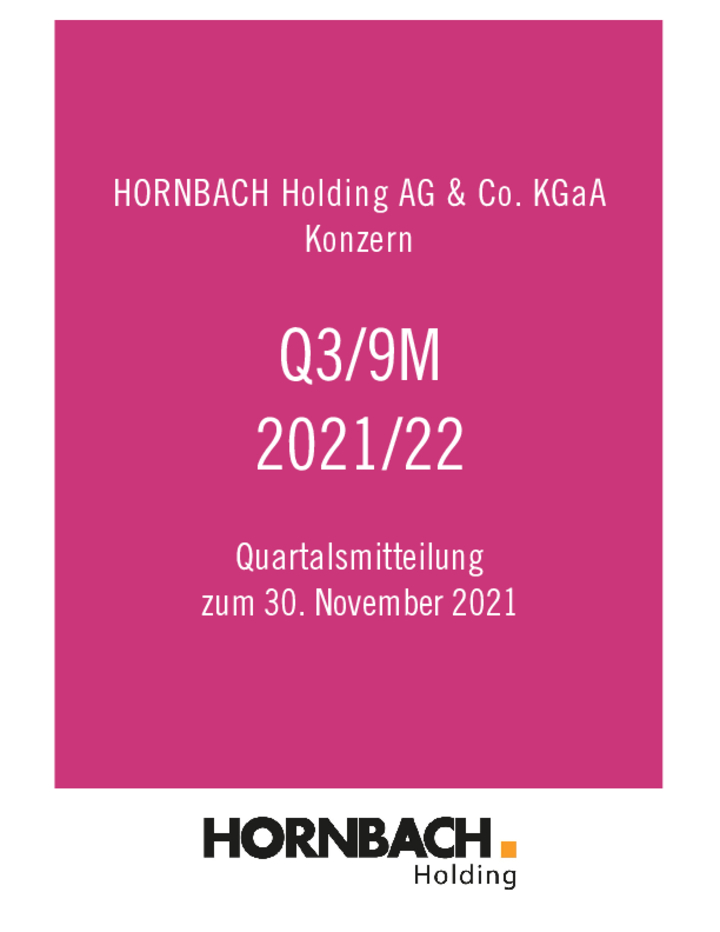 Q3 Mitteilung / Q3 Finanzbericht 2021/2022