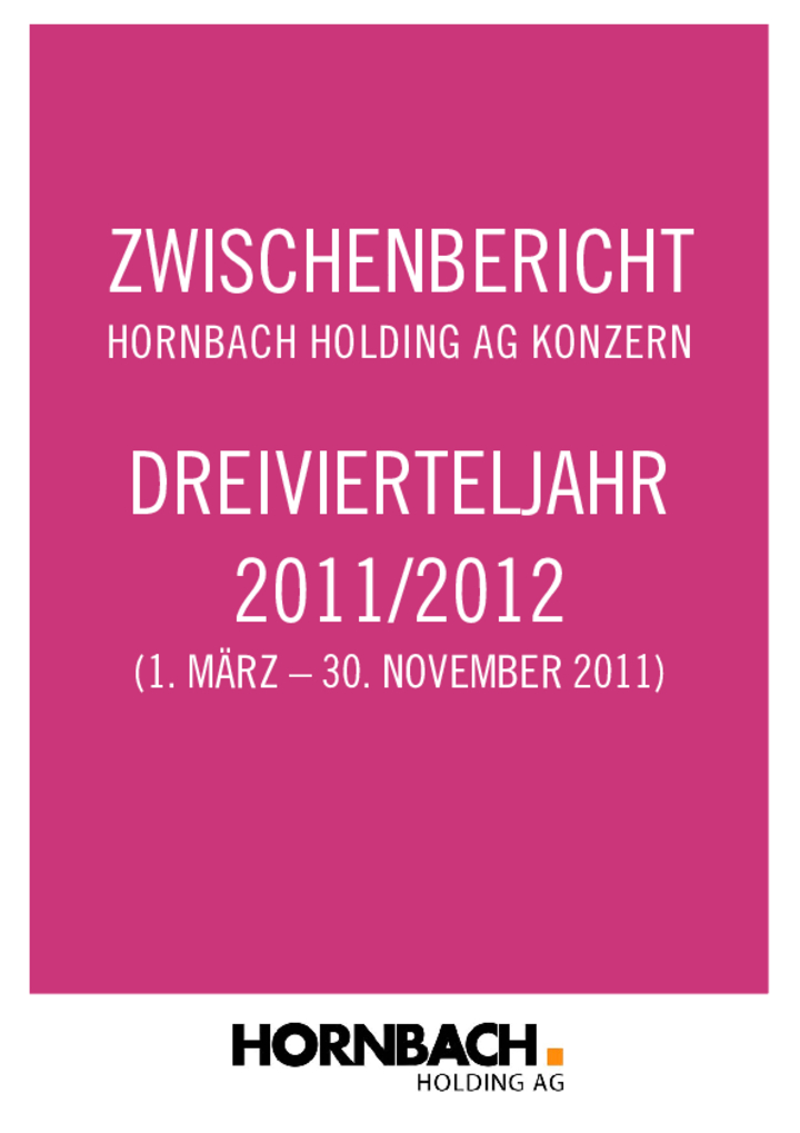 9-Monatsbericht 2011/2012