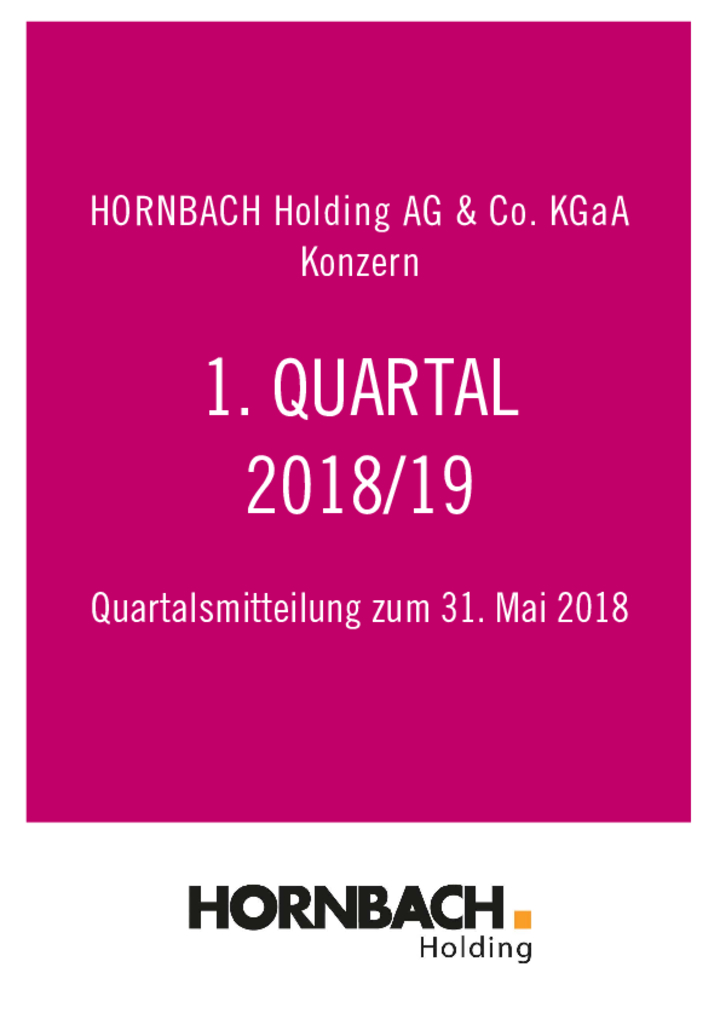 Q1 Mitteilung / Q1 Finanzbericht 2018/2019