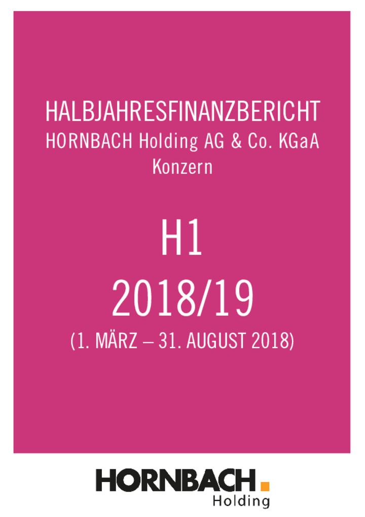 Halbjahresfinanzbericht 2018/2019
