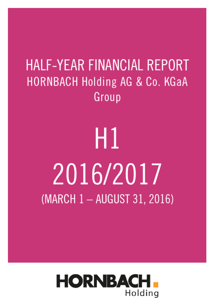 Half-yearly financial report 2016/2017