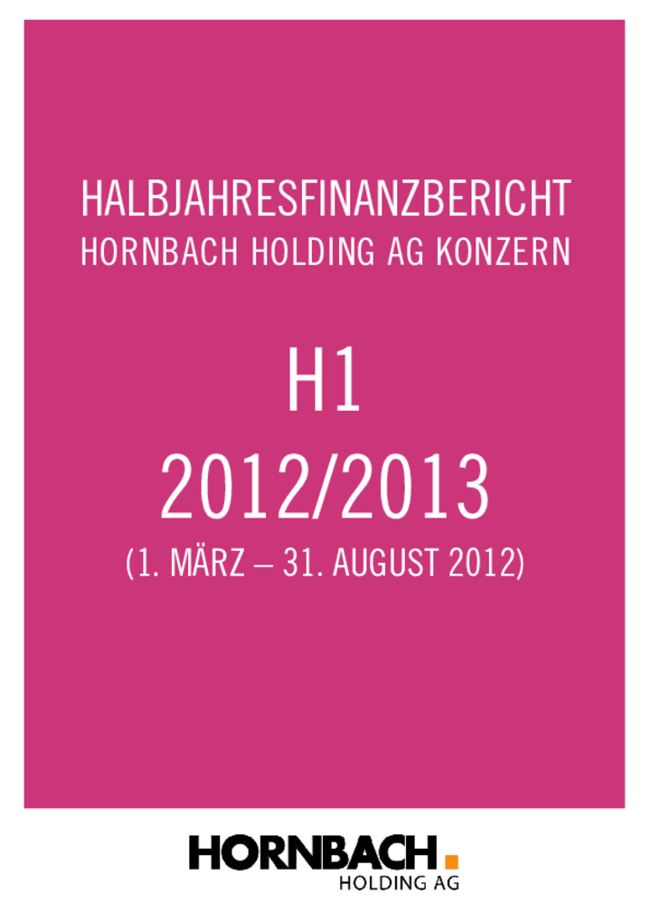 6-Monatsbericht 2012/2013