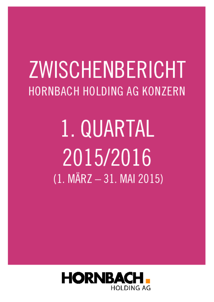 Q1-Bericht 2015/2016