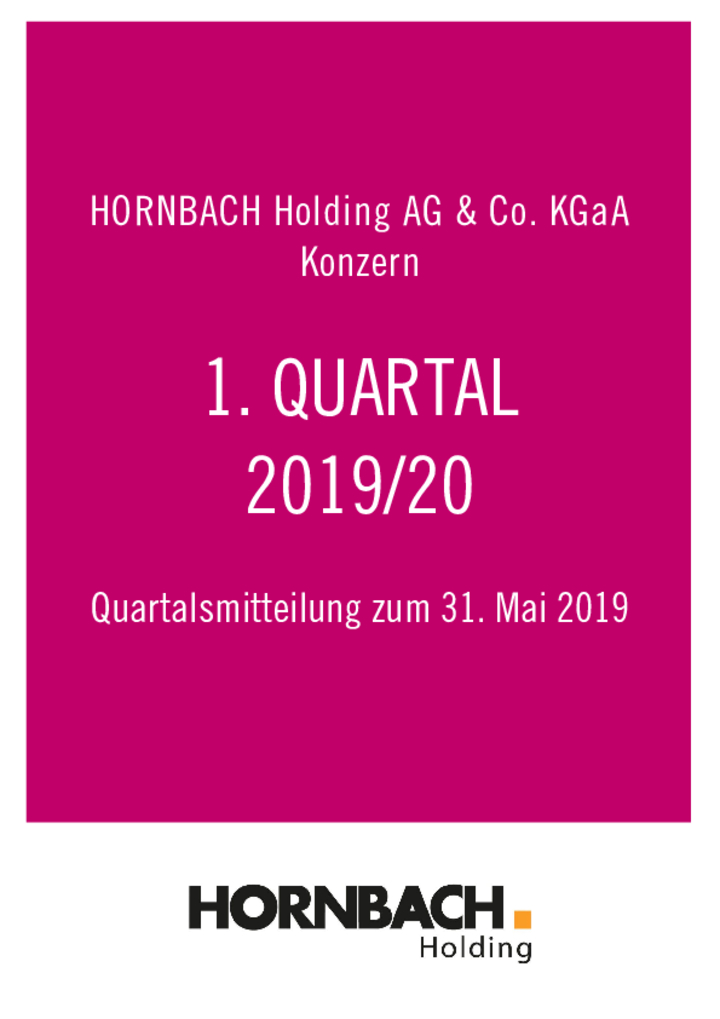 Q1 Mitteilung / Q1 Finanzbericht 2019/2020
