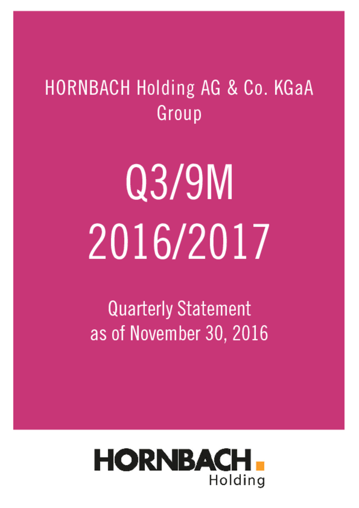 Q3 statement / Q3 financial report 2016/2017