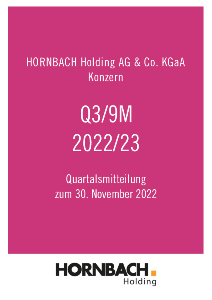 Q3 Mitteilung / Q3 Finanzbericht 2022/2023